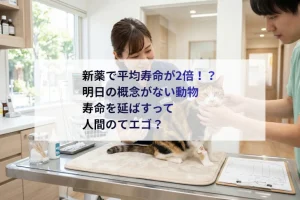 高度な医療を受ける猫イメージ画像